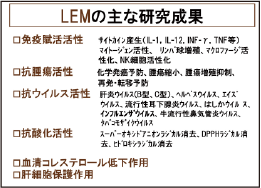 LEM シイタケ菌糸体培養培地抽出物（製法特許 No. 1957839）